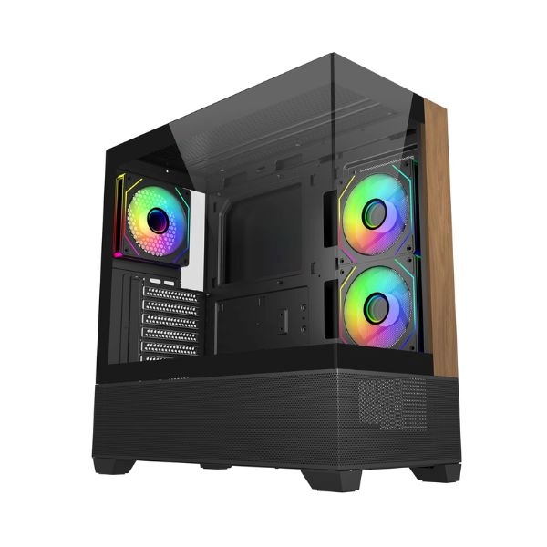 Vỏ máy tính Cooler Master Elite 690 Wood Black