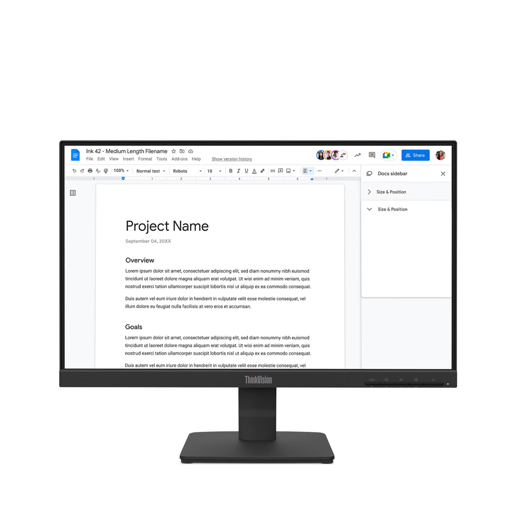 Màn hình máy tính Lenovo ThinkVision S22-4e 21.5INCH (1920x1080/100Hz/IPS/WLED/VGA/HD MI/3Y/Đen) ( 64CBKAR6VN )
