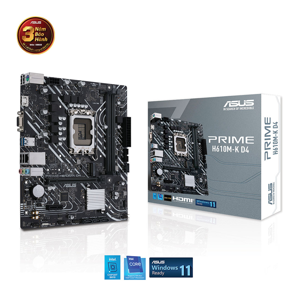 Mainboard ASUS Prime H610M-K D4 - Chính Hãng