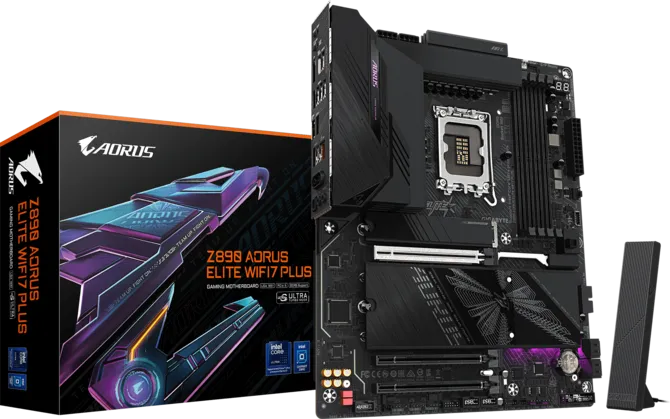 Bo mạch chủ Gigabyte Z890 AORUS ELITE WIFI7 Plus DDR5 (Wifi+Bluetooth+Thunderbolt 4)