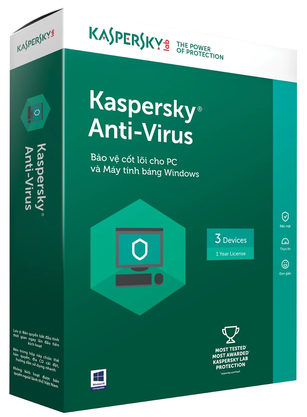 Phần mềm Kaspersky Anti Virus 3PC
