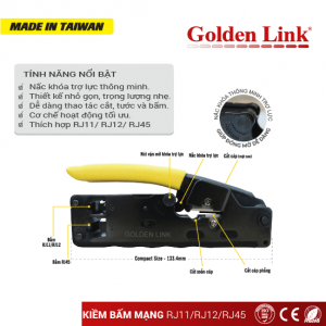 KỀM BẤM MẠNG GOLDEN LINK - MADE IN TAIWAN