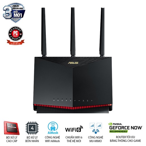 Thiết bị phát wifi ASUS RT-AX86U (Gaming Router) Wifi AX5700 - Chính Hãng