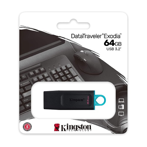 USB 3.2 Gen 1 Kingston DataTraveler Exodia 64GB DTX - Chính Hãng