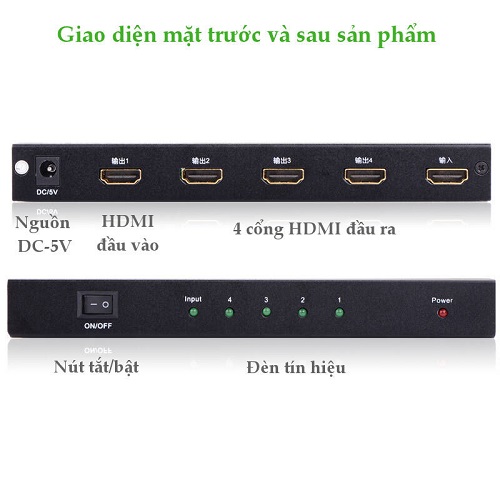 Bộ chia HDMI 1 ra 4 Ugreen 40202 - Chính Hãng