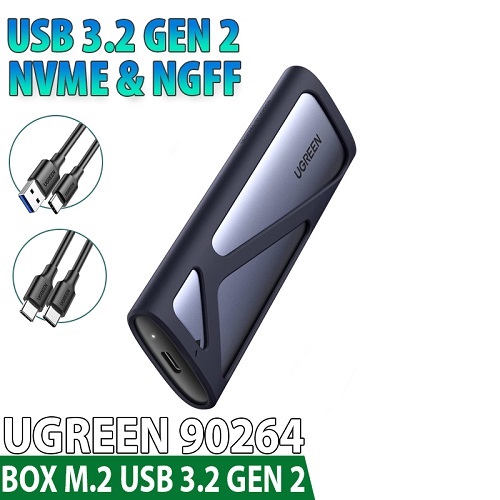 SSD Box M.2 NVMe/Sata Ugreen 90264 - Chính Hãng