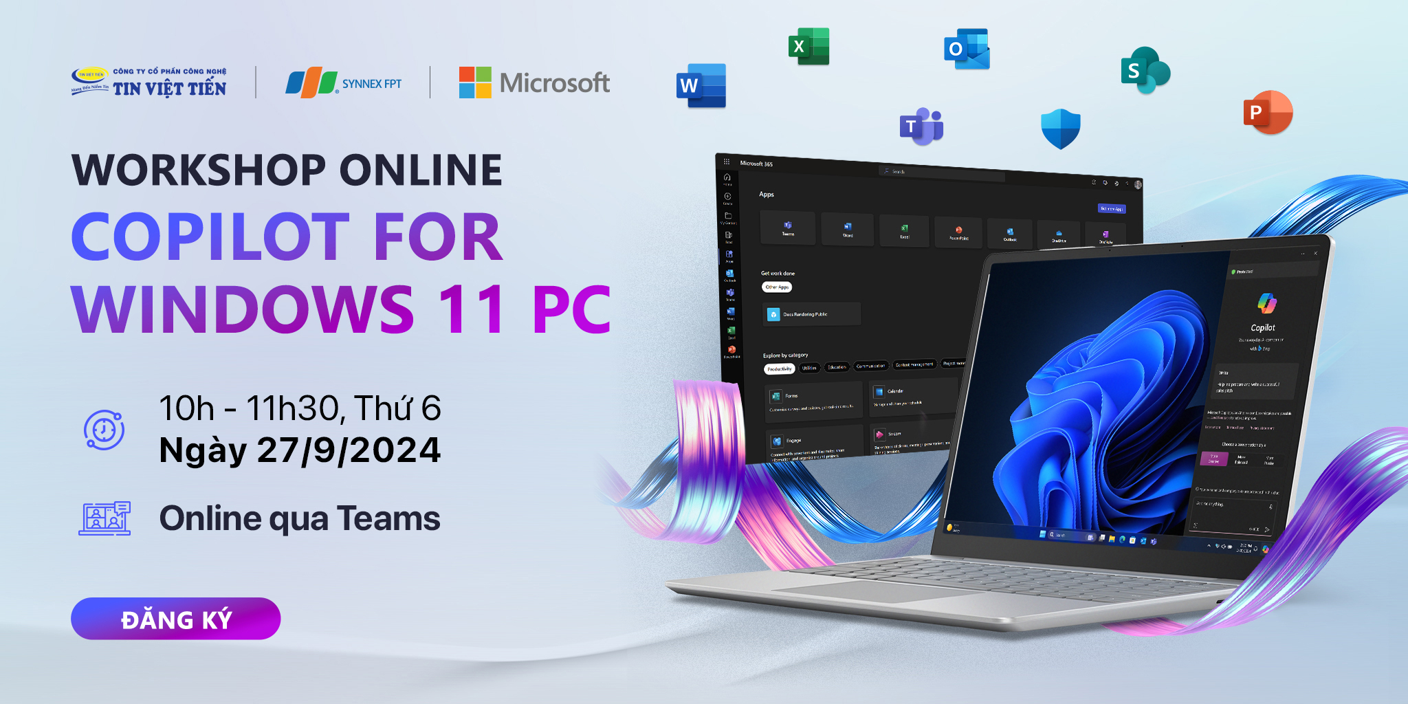  Workshop Online: Khám Phá Sức Mạnh Copilot Trên Windows 11 